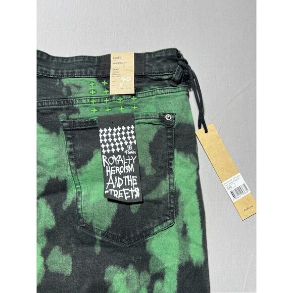 Ksubi Jeans Mens Van Winkle Skinny Leg Rekt Green Black $260 Size 40 - Picture 3 of 15